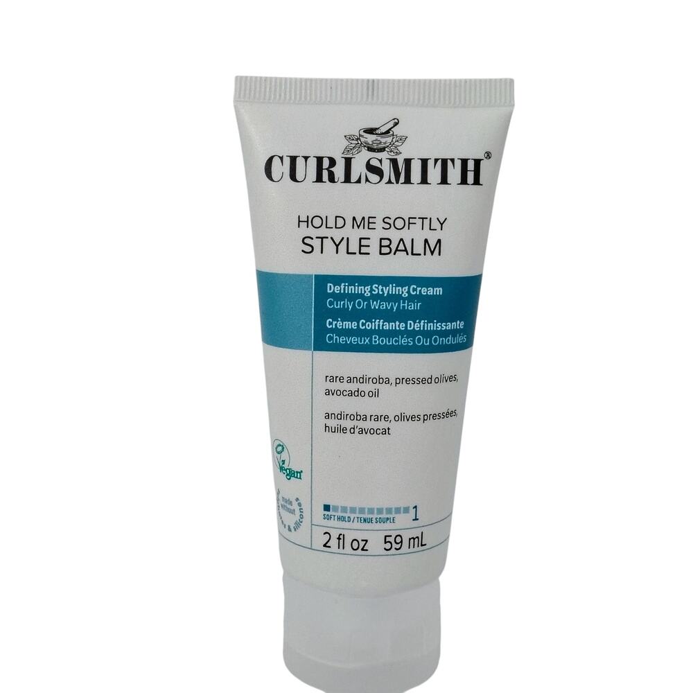 Curlsmith Hold Me Softly Style Balm Cream Avocado Oil 2 oz. Enhance Define Hair